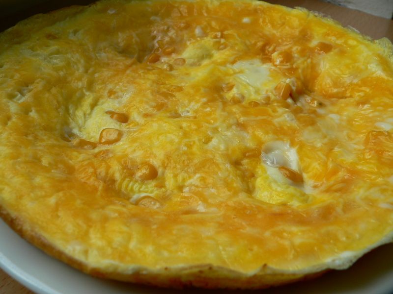 Vaječná omeleta s kukuřicí