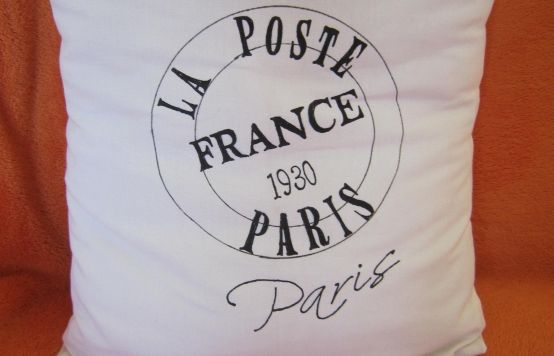 Malovaný polštář Paris