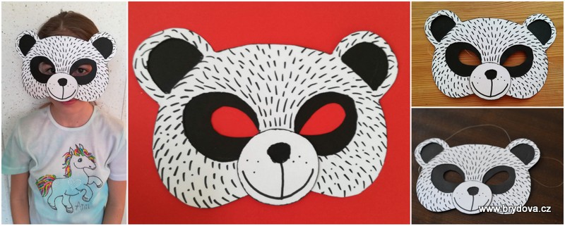 Papírová maska panda