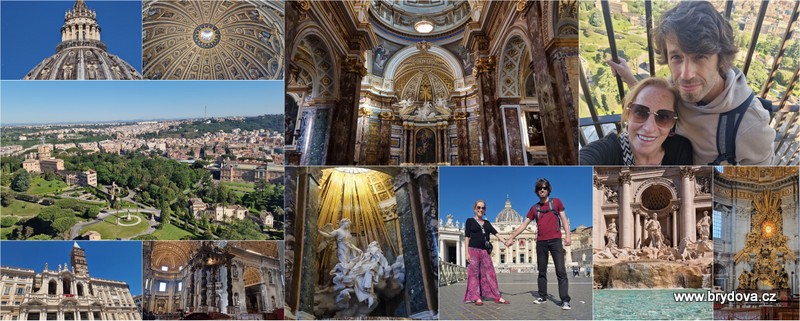 Vlog 1278/25 – Řím 5 – bazilika sv. Petra, kupole, fontána di Trevi