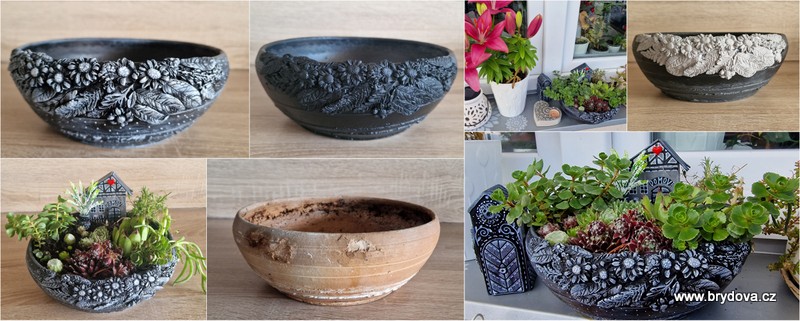 Vlog 1301/25 – DIY – renovace květináče na zahrádku s domečkem