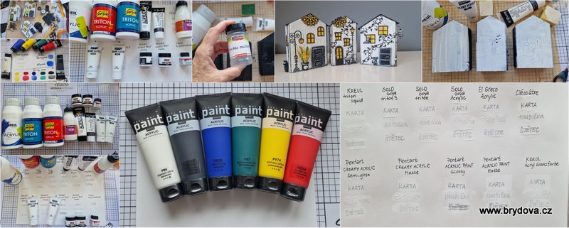 Vlog 1334/25 – DIY – test bílých akrylových barev, krakelování a bonus navíc