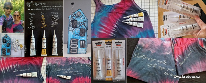 Vlog 1355/25 – DIY – univerzální kontury Pentart – nejen na textil
